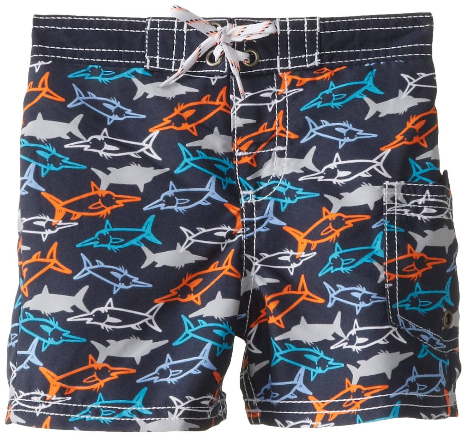 osh kosh 婴儿男孩多色鲨鱼泳裤 海蓝色 12 months